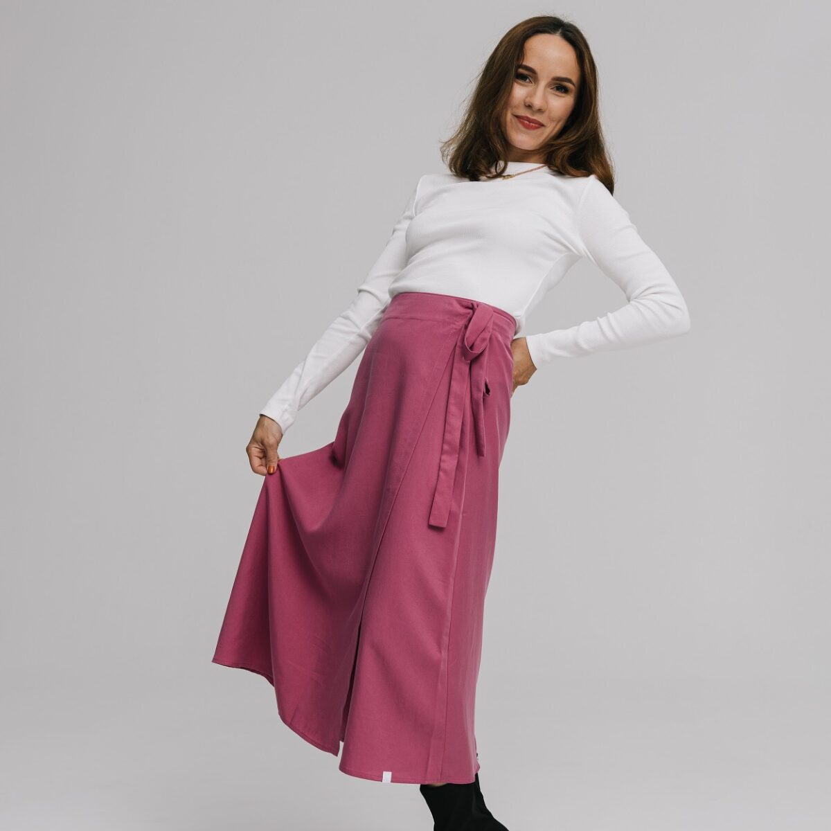 Spódnica Kopertowa Valentina Magenta